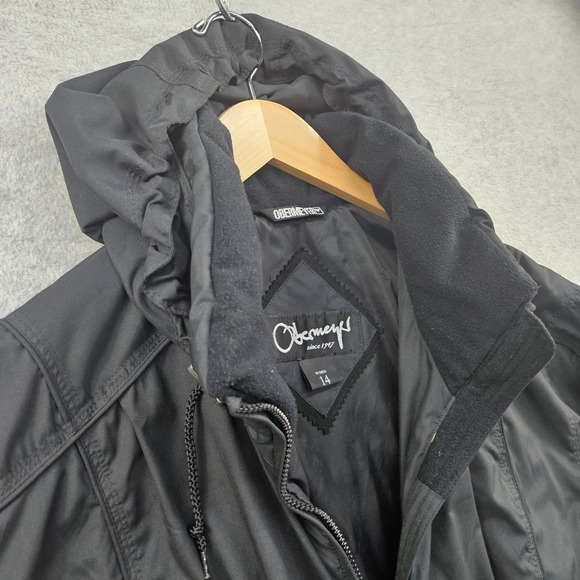 OBERMEYER Alpine Austin Womens Black Hooded Full Zip Jacket Coat Size 14 - Picture 4 of 16